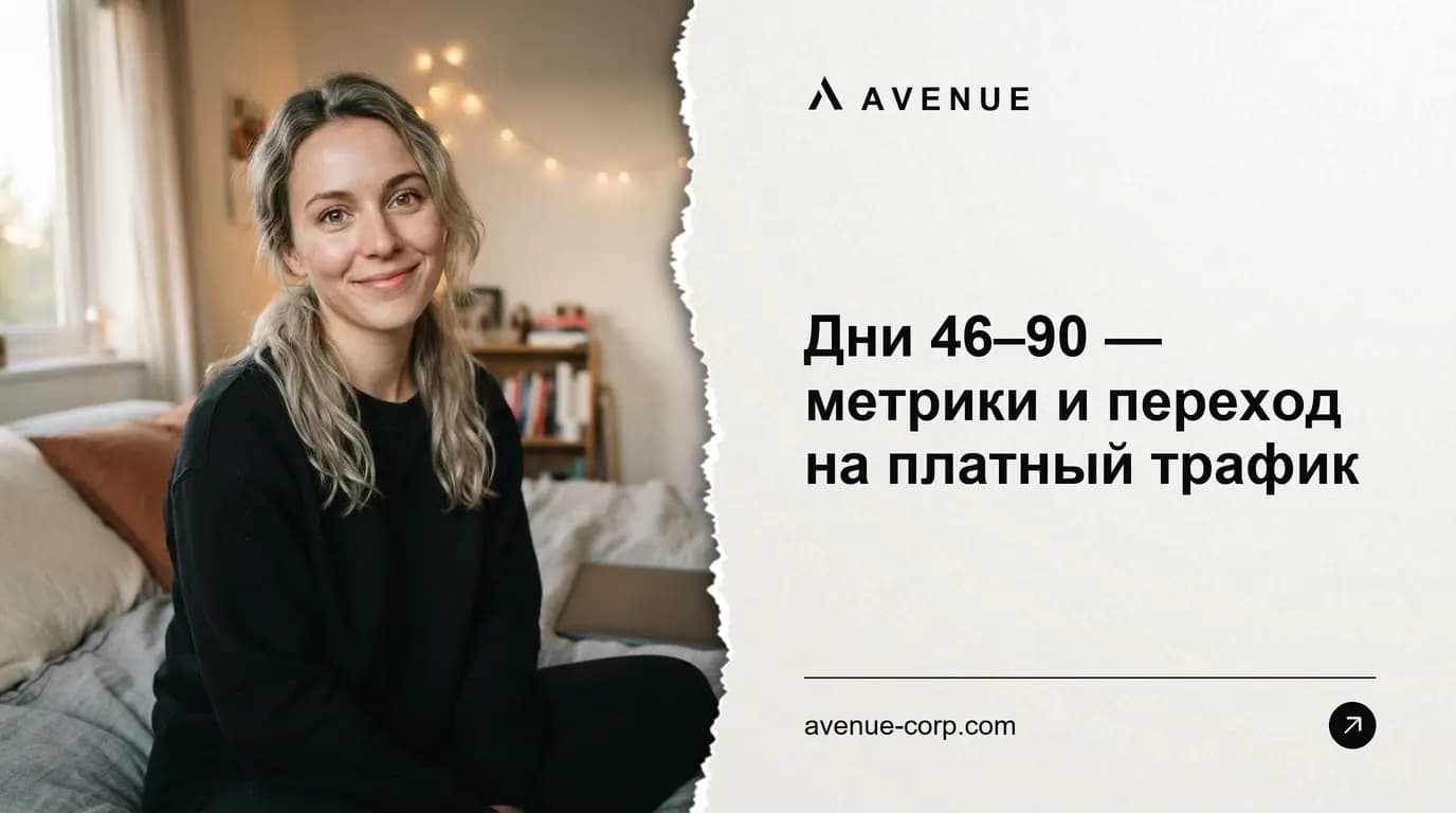 Дни 46–90 — метрики и переход на платный трафик