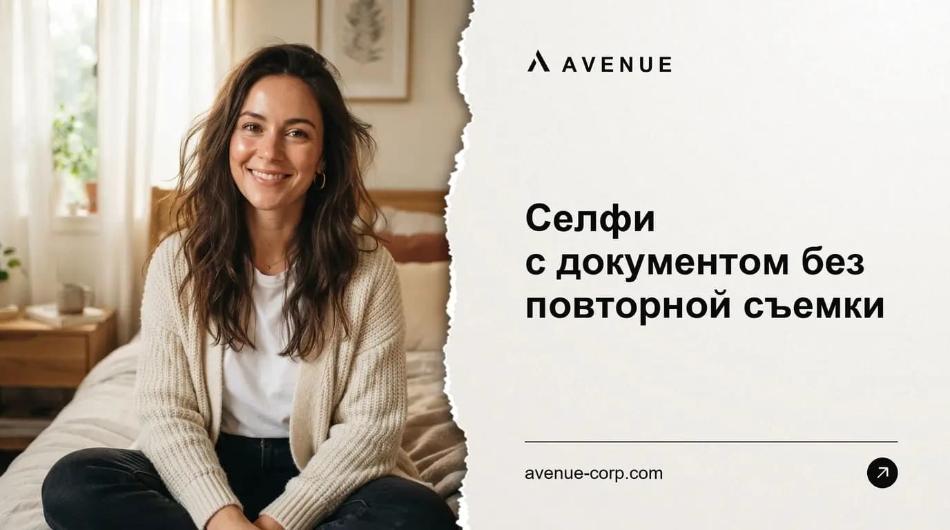 Селфи с документом без повторной съемки