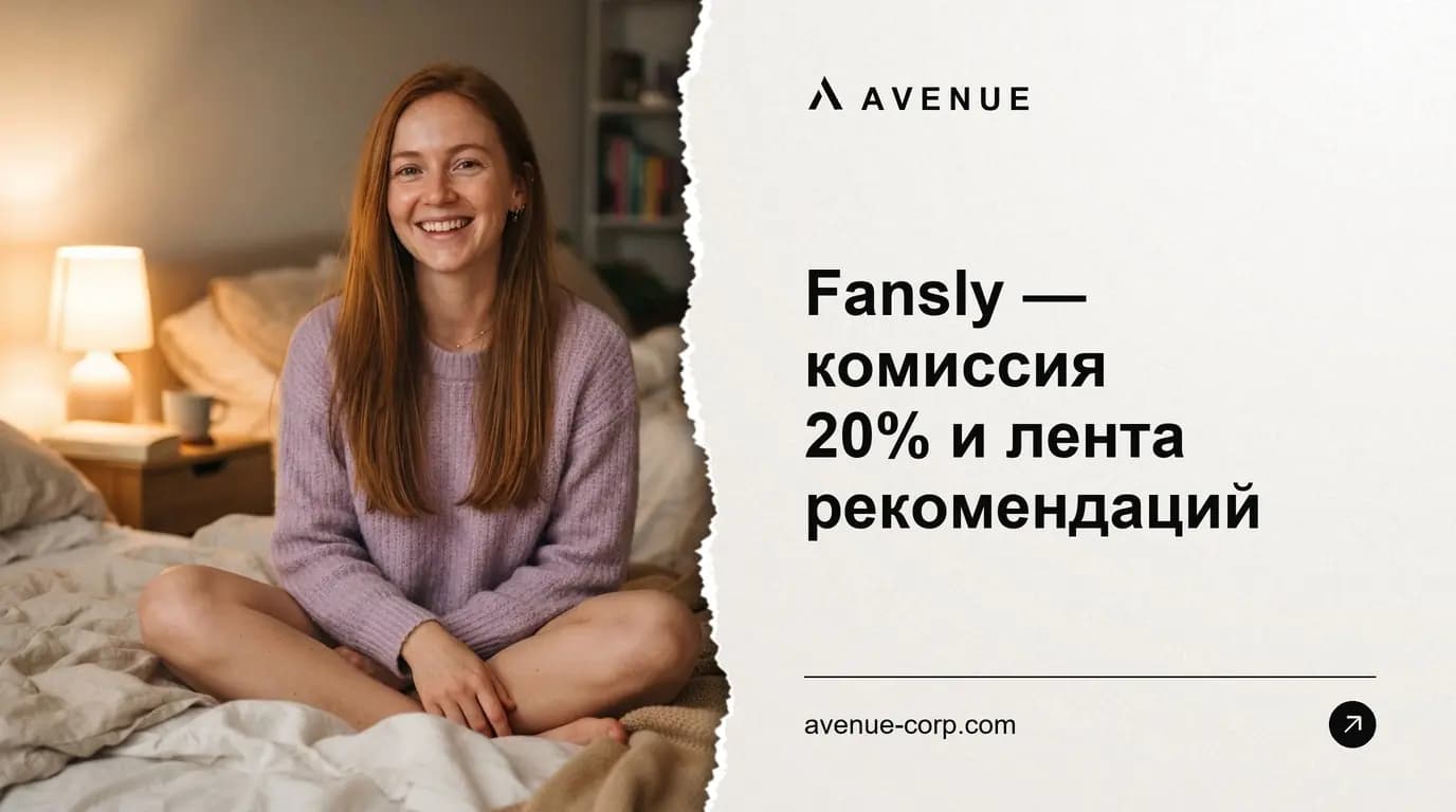 Fansly — комиссия 20% и лента рекомендаций